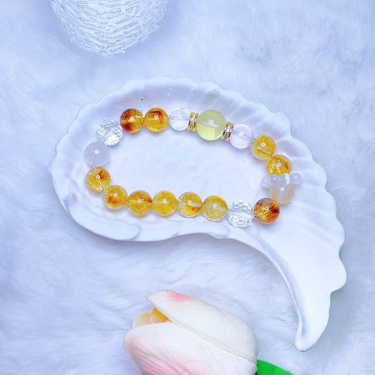 Attracting wealth and good fortune Citrine with Super Seven bracelet