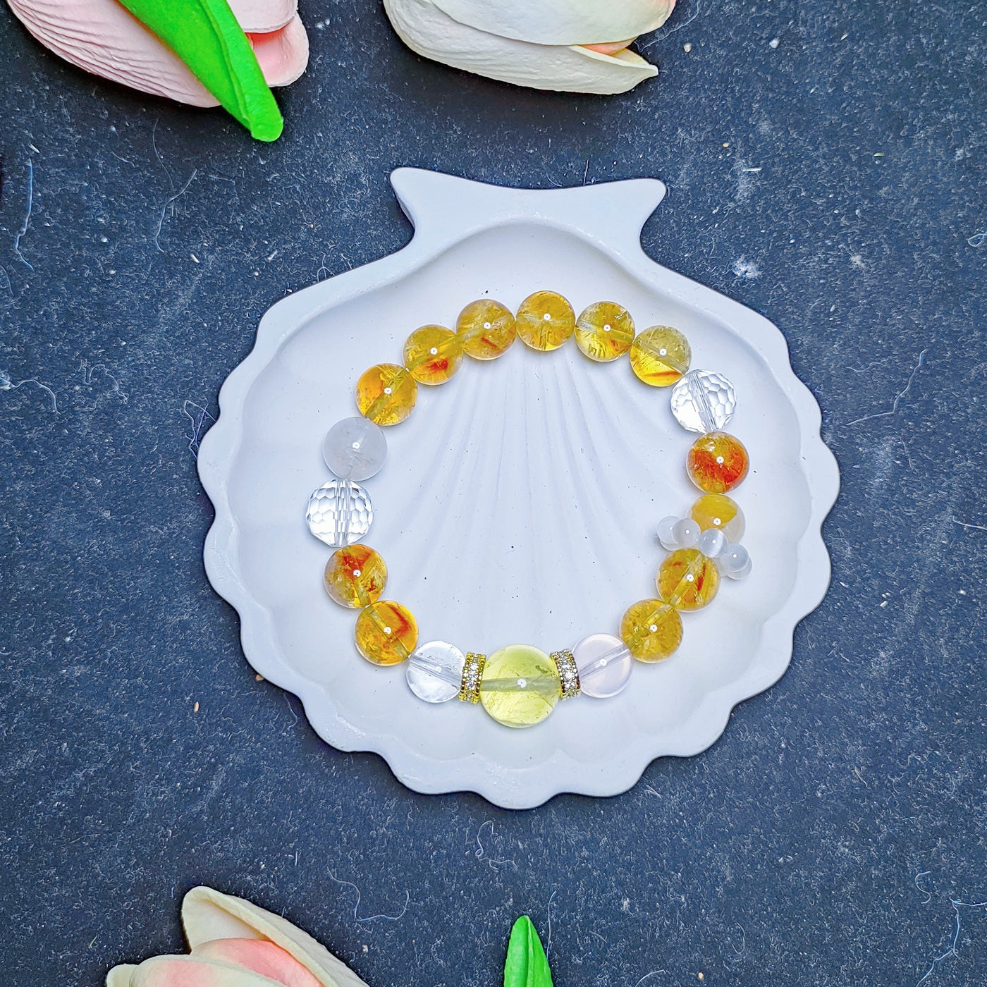 Attracting wealth and good fortune Citrine with Super Seven bracelet