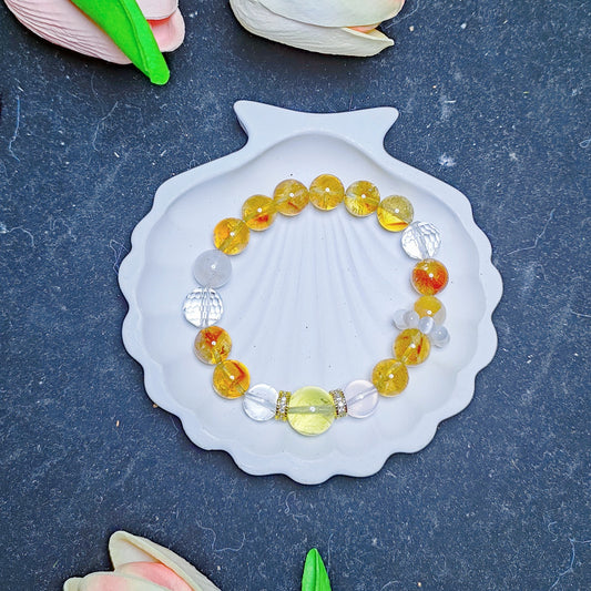 Attracting wealth and good fortune Citrine with Super Seven bracelet