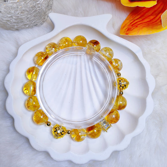 Attracting wealth and good fortune Natural citrine bracelet