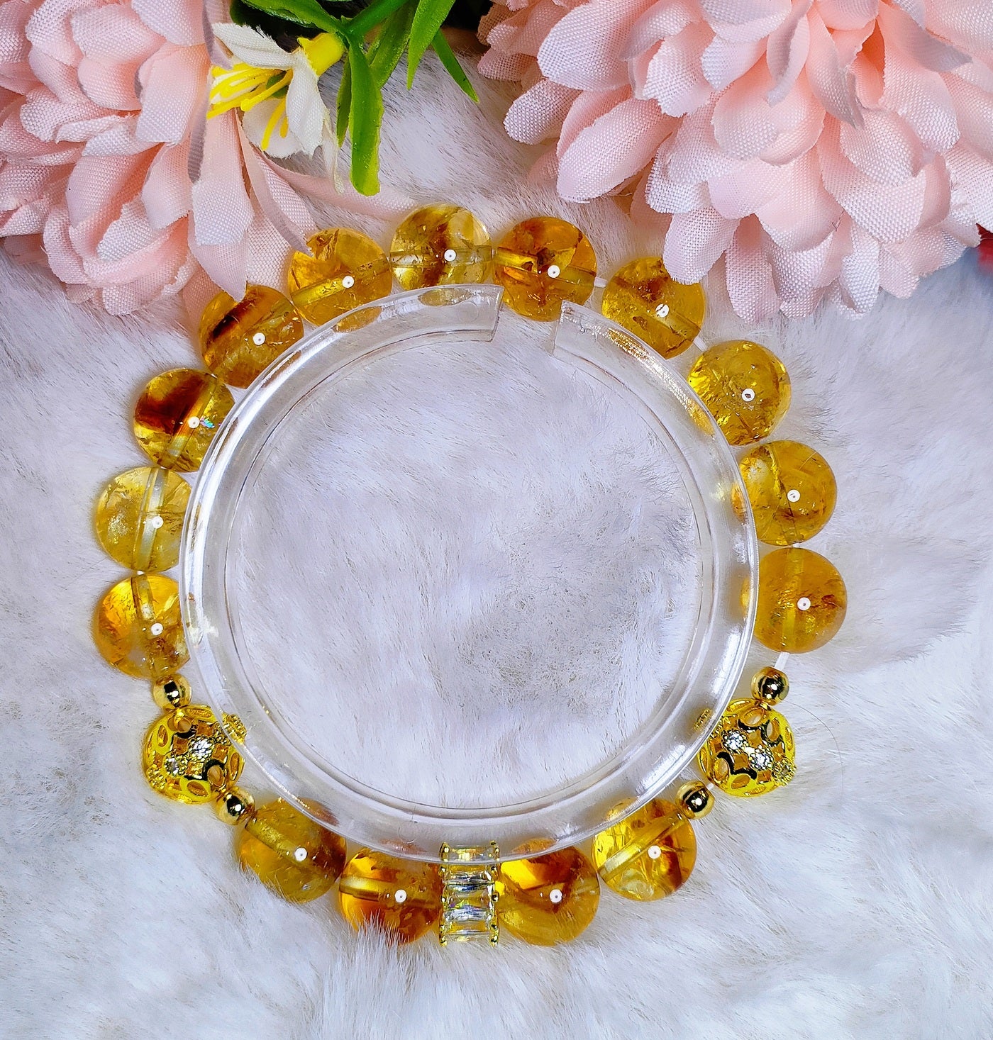 Attracting wealth and good fortune Natural citrine bracelet
