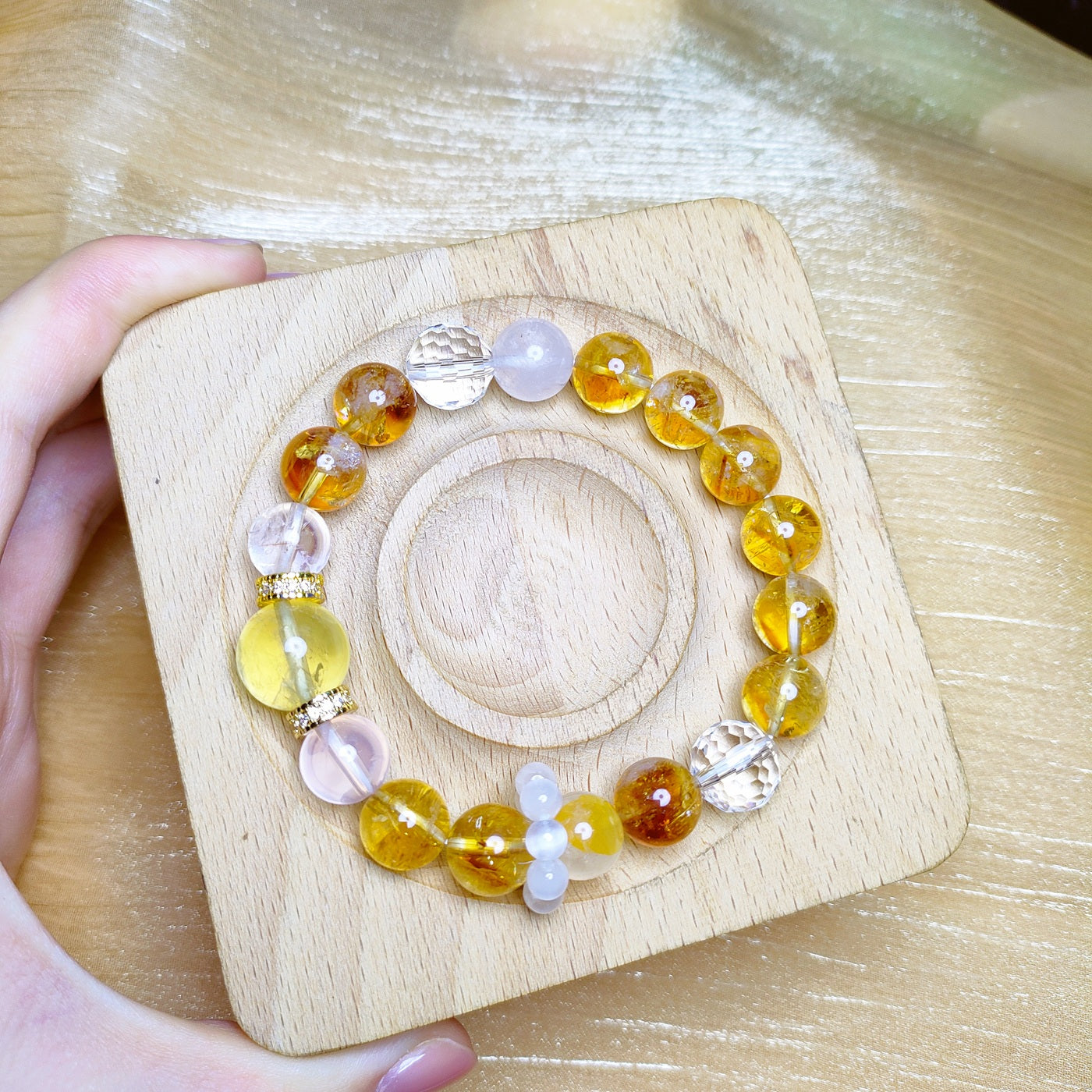 Attracting wealth and good fortune Citrine with Super Seven bracelet