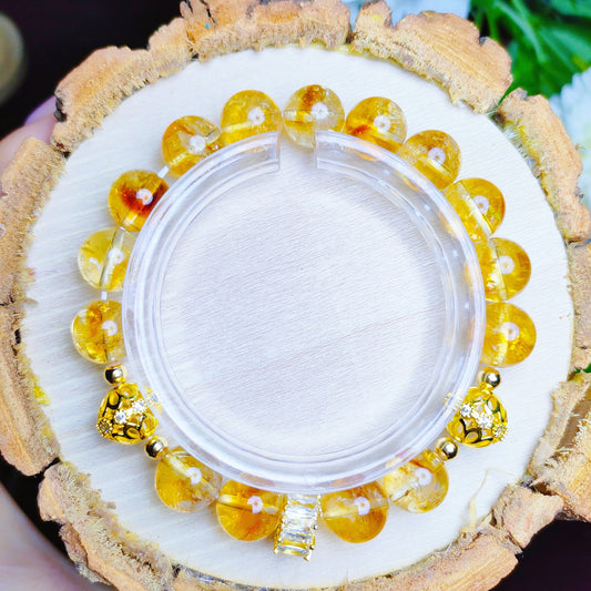Attracting wealth and good fortune Natural citrine bracelet